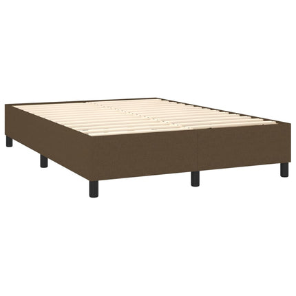 Boxspring sengeramme 140x200 cm stof mørkebrun