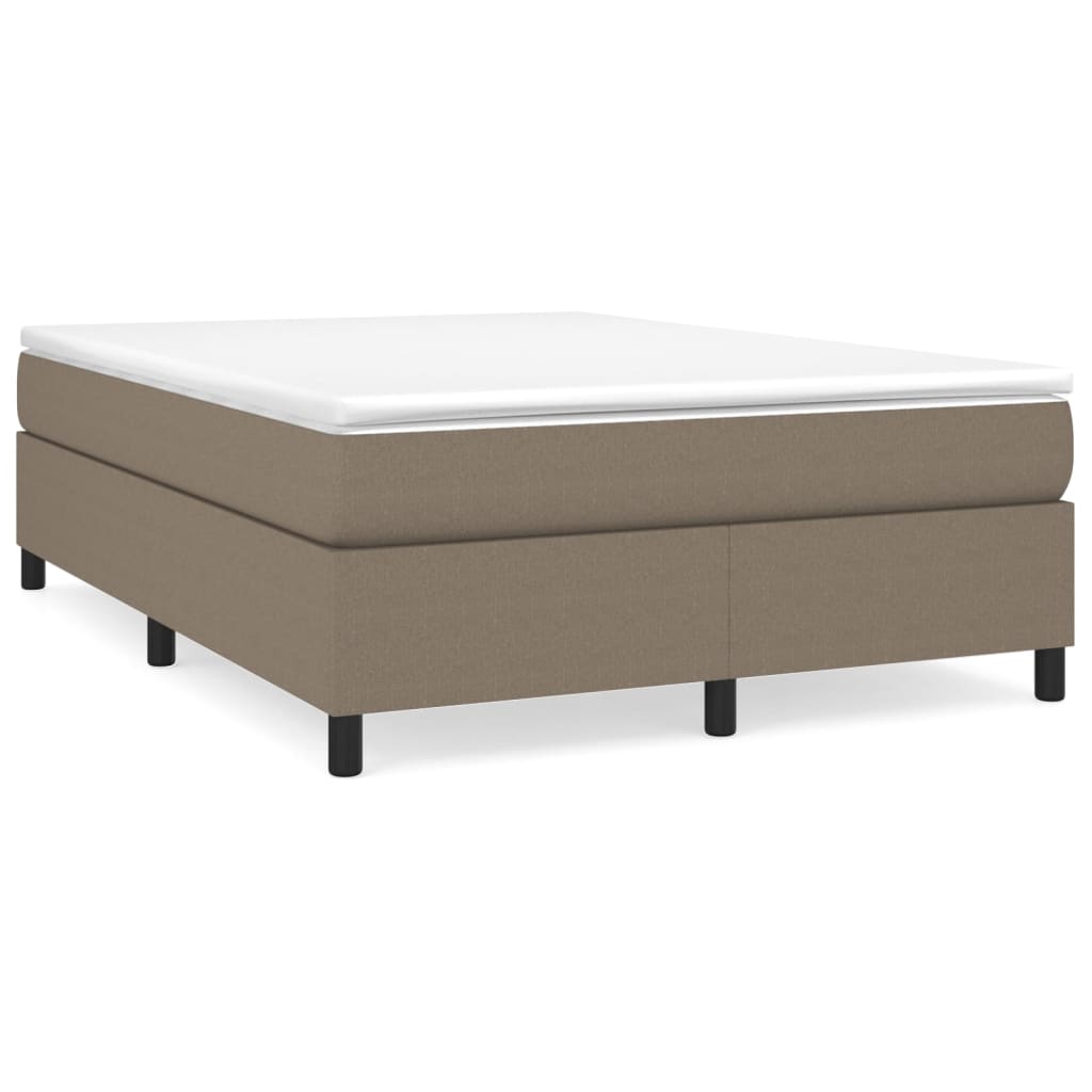 Boxspring sengeramme 140x200 cm stof gråbrun