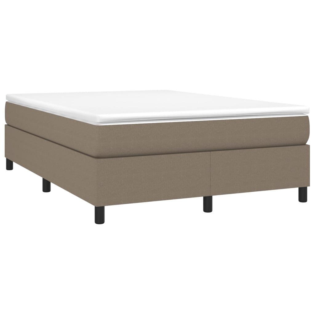 Boxspring sengeramme 140x200 cm stof gråbrun