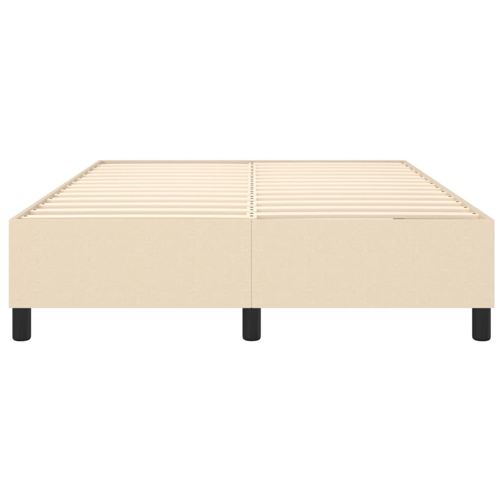 Boxspring sengeramme 140x200 cm stof cremefarvet