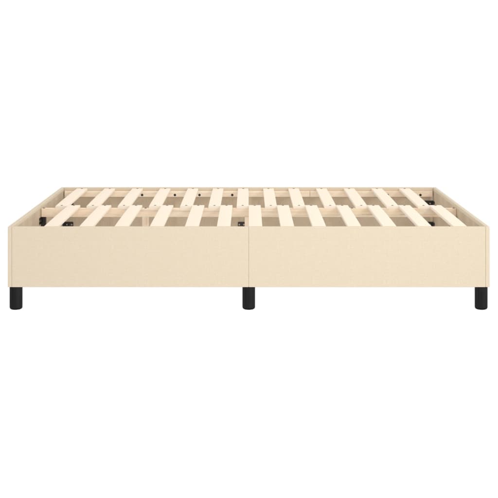 Boxspring sengeramme 140x200 cm stof cremefarvet
