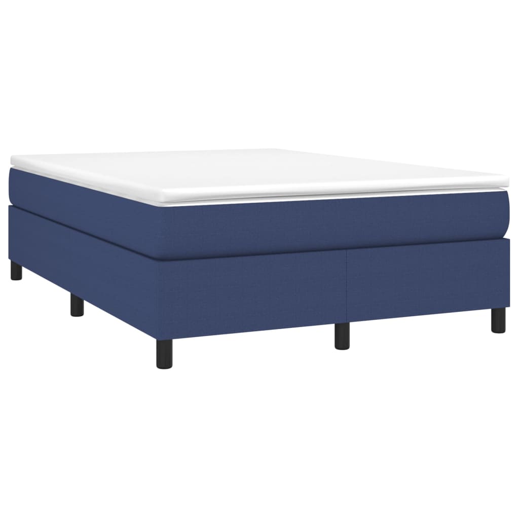 Boxspring sengeramme 140x200 cm stof blå