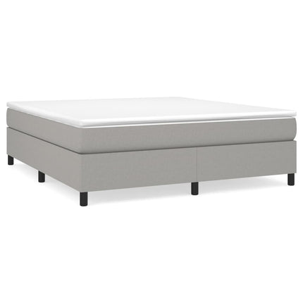 Boxspring sengeramme 160x200 cm stof lysegrå