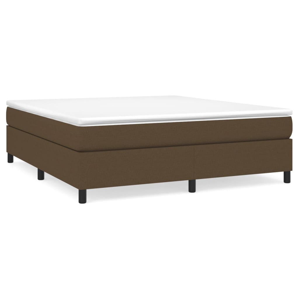 Boxspring sengeramme 160x200 cm stof mørkebrun