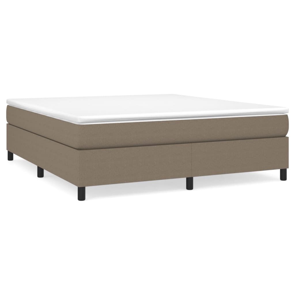 Boxspring sengeramme 160x200 cm stof gråbrun