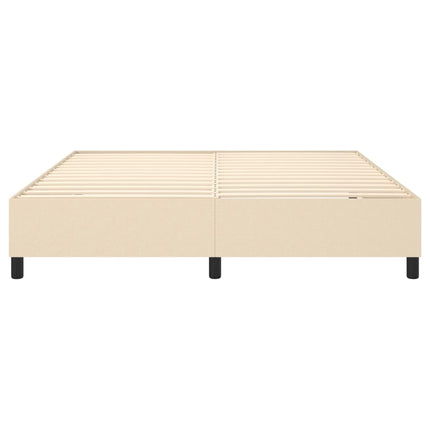 Boxspring sengeramme 160x200 cm stof cremefarvet