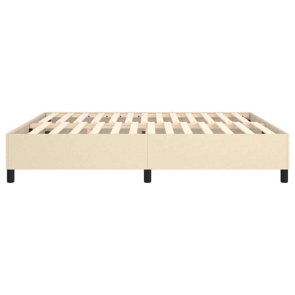 Boxspring sengeramme 160x200 cm stof cremefarvet