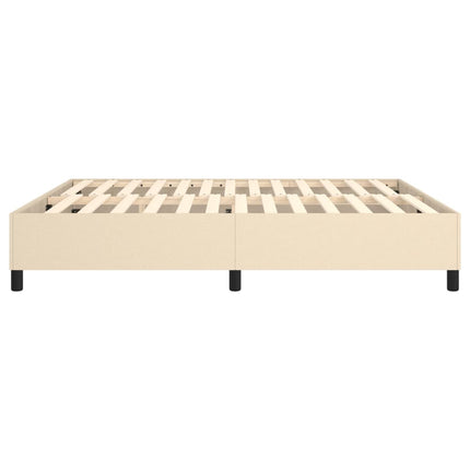 Boxspring sengeramme 160x200 cm stof cremefarvet