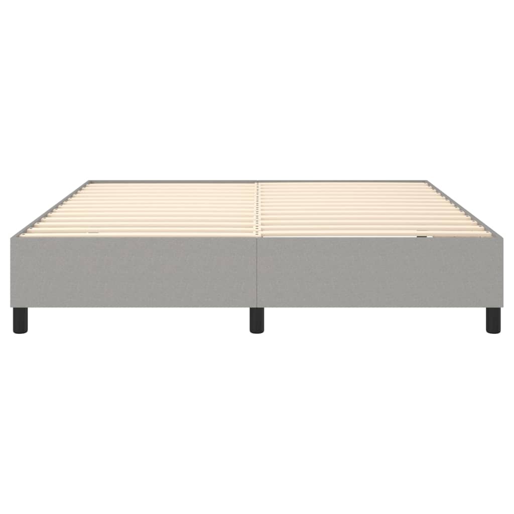 Boxspring sengeramme 180x200 cm stof lysegrå