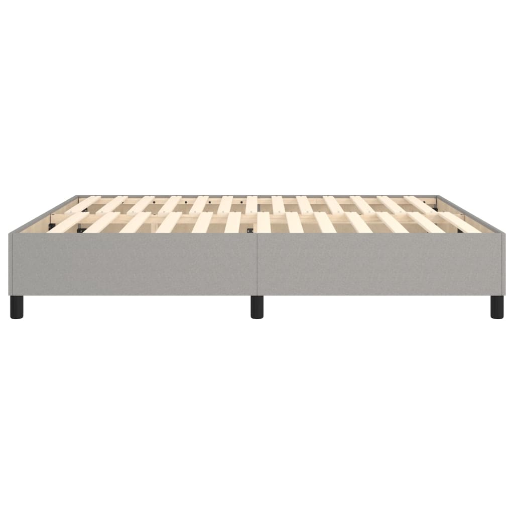 Boxspring sengeramme 180x200 cm stof lysegrå