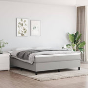 Boxspring sengeramme 180x200 cm stof lysegrå