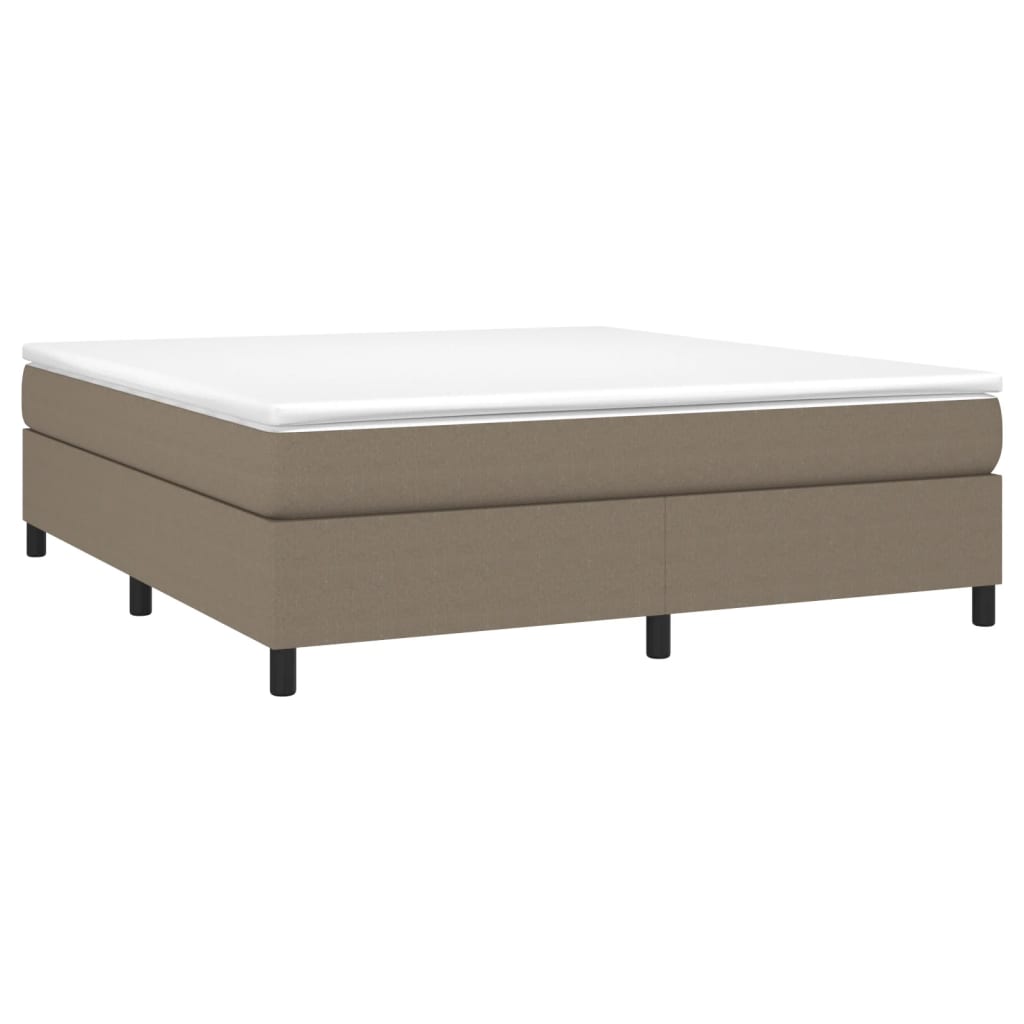Boxspring sengeramme 180x200 cm stof gråbrun