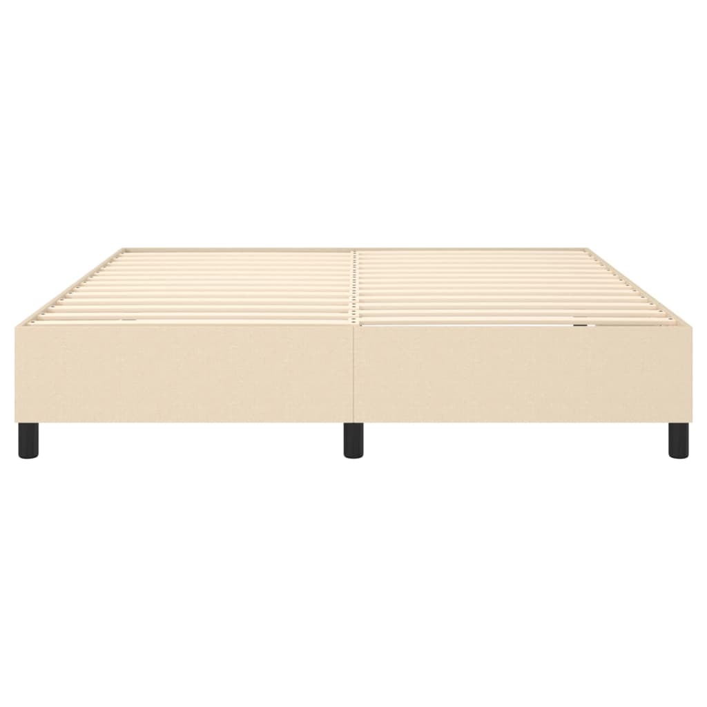 Boxspring sengeramme 180x200 cm stof cremefarvet