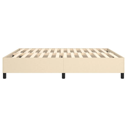 Boxspring sengeramme 180x200 cm stof cremefarvet