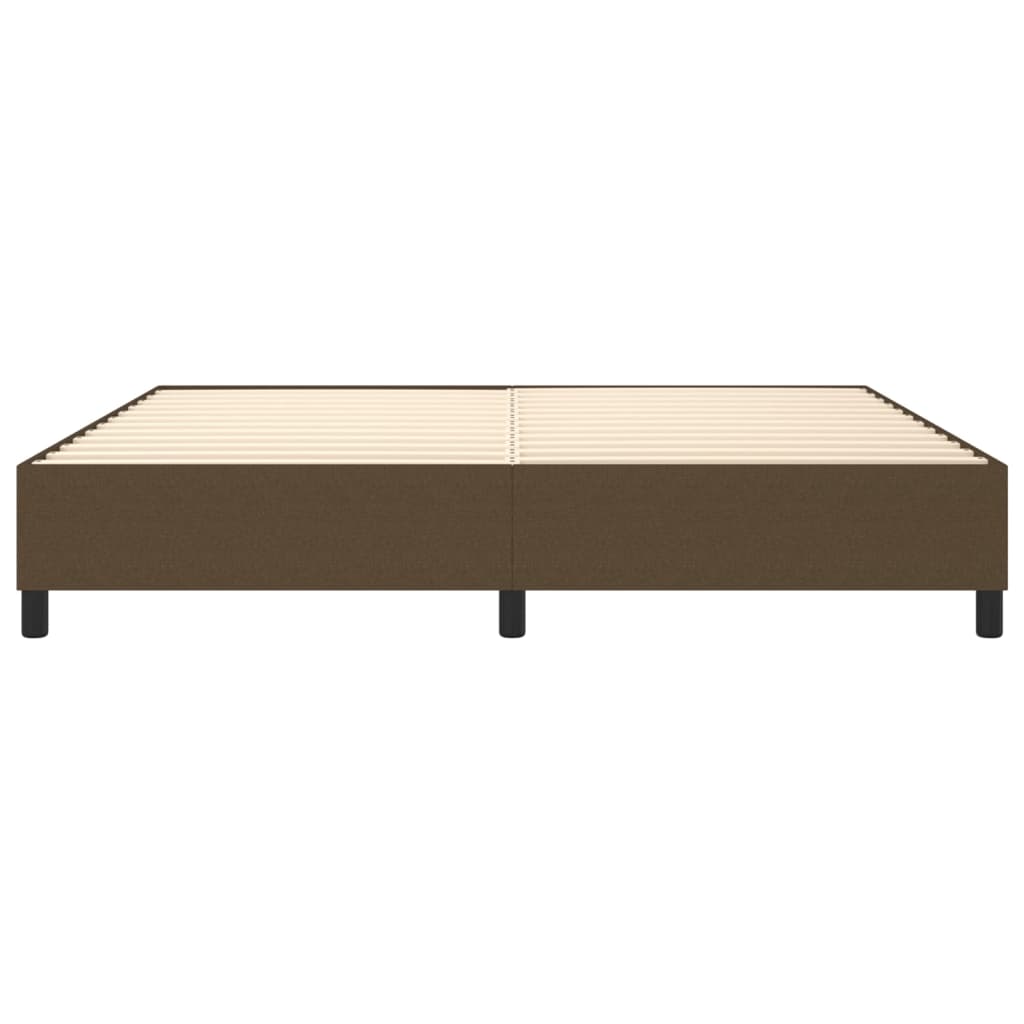 Boxspring sengeramme 200x200 cm stof mørkebrun