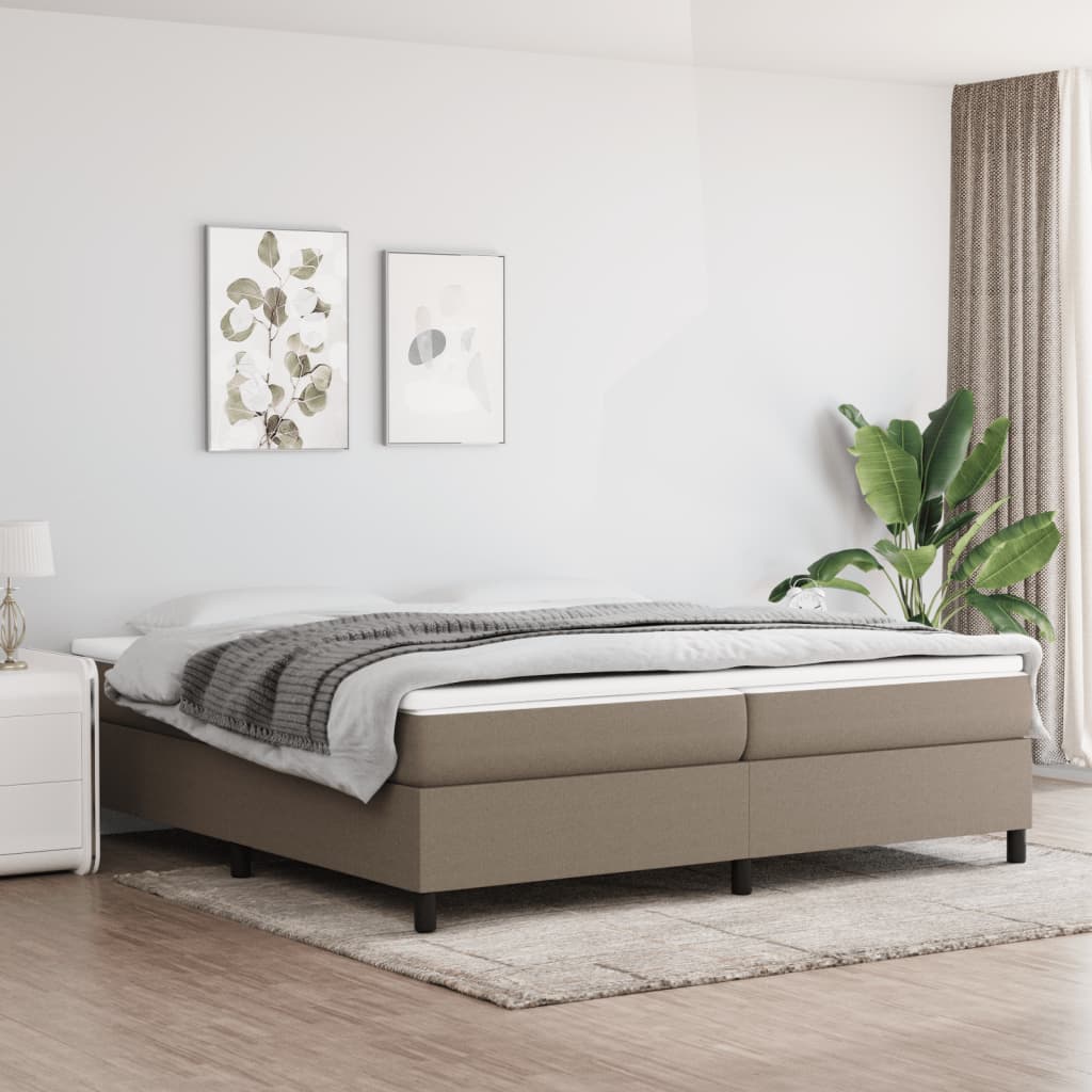 Sengeramme Uden Madras Stof Gråbrun - 35 cm / 200 x 200 cm