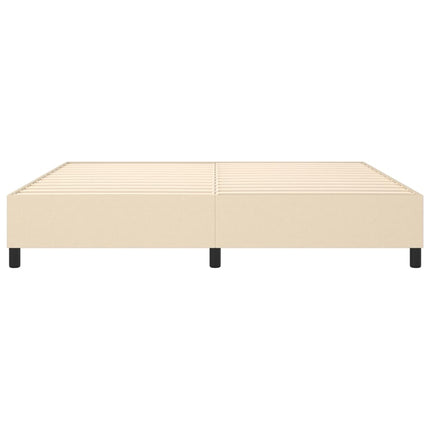Boxspring sengeramme 200x200 cm stof cremefarvet