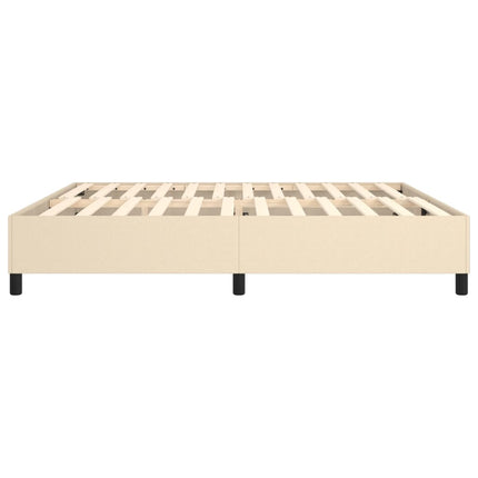 Boxspring sengeramme 200x200 cm stof cremefarvet