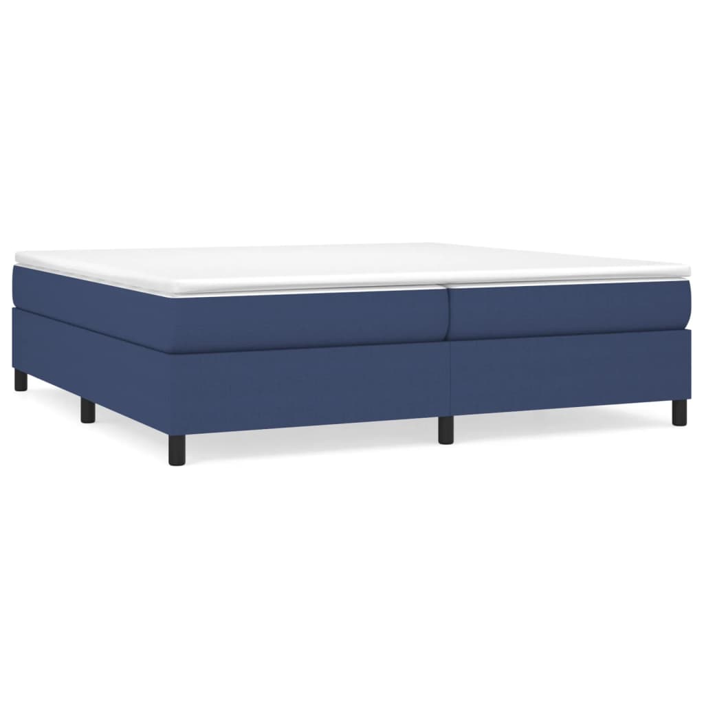 Boxspring sengeramme 200x200 cm stof blå