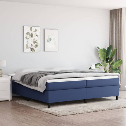 Boxspring sengeramme 200x200 cm stof blå