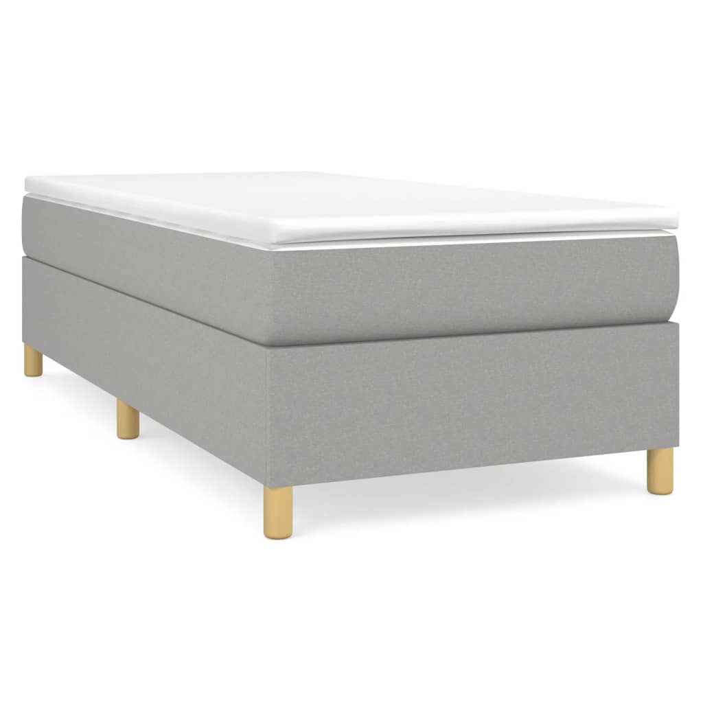 Boxspring sengeramme Lysegrå 80x200 cm Stof