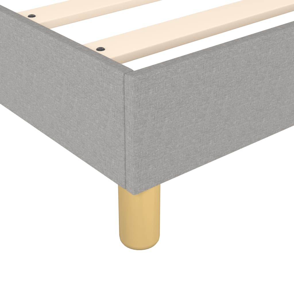 Boxspring sengeramme Lysegrå 80x200 cm Stof