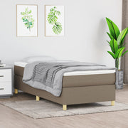 Boxspring sengeramme 80x200 cm stof gråbrun