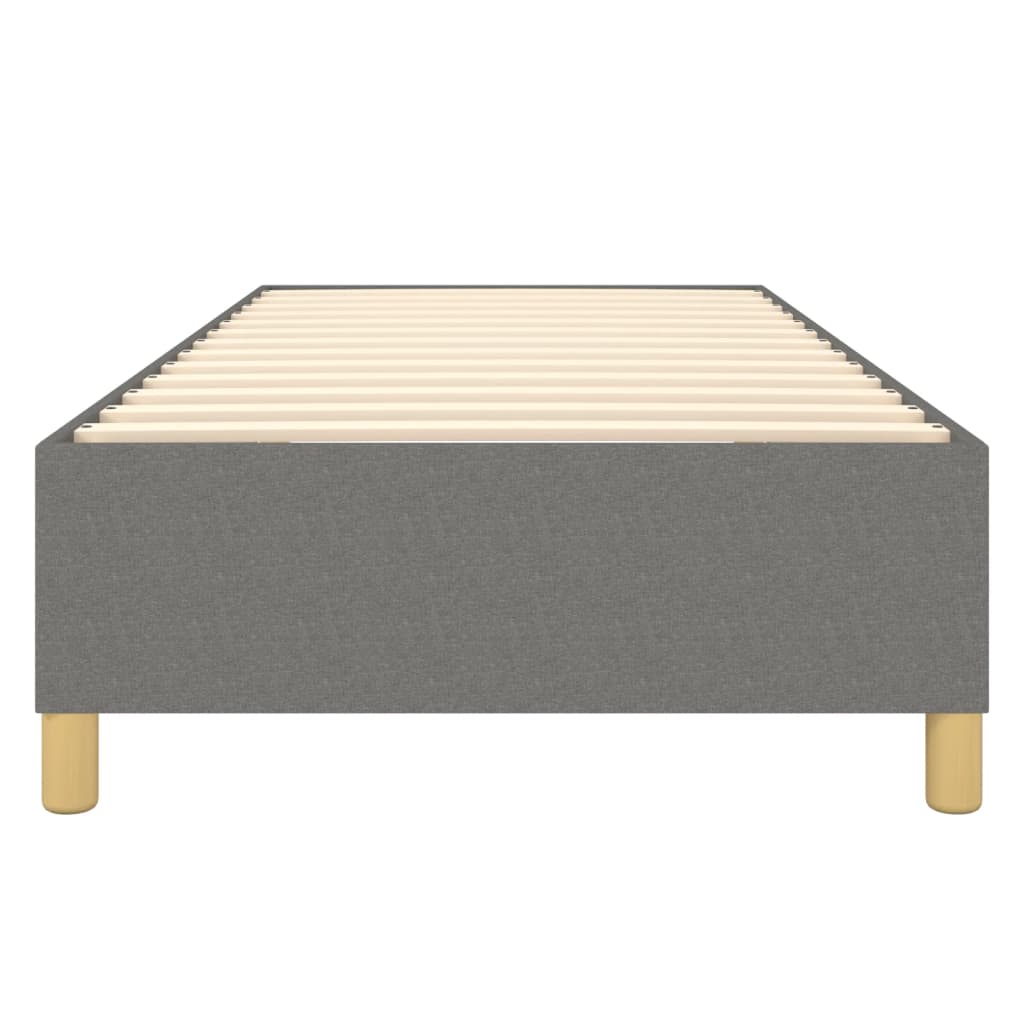 Boxspring sengeramme Mørkegrå 90x190 cm Stof