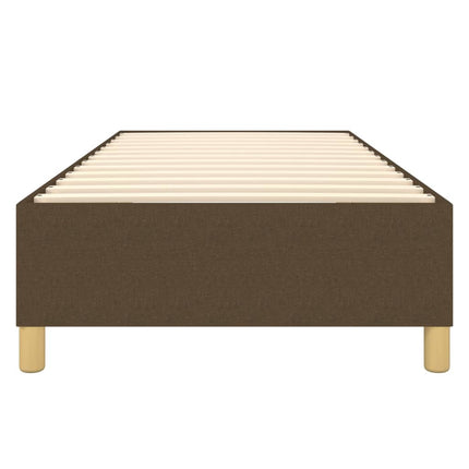 Boxspring sengeramme Mørkebrun 90x190 cm Stof