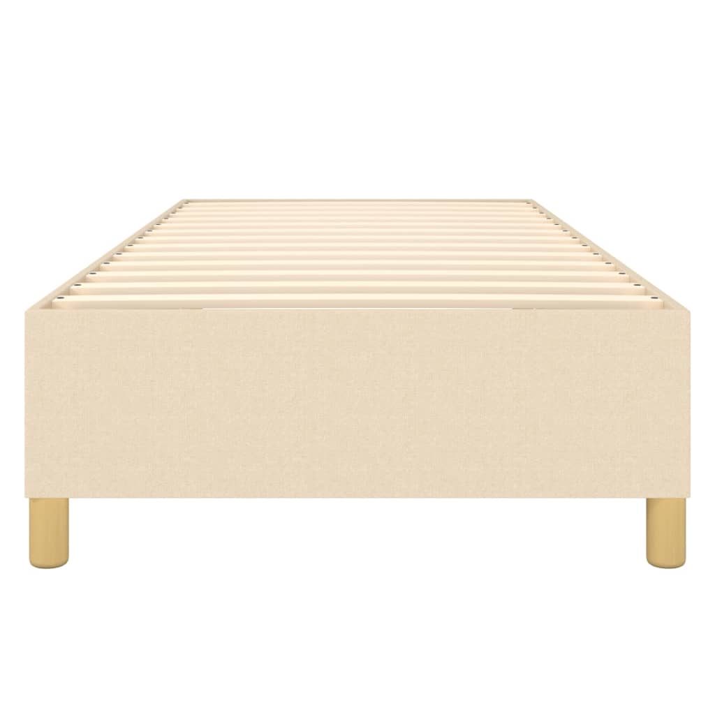 Boxspring sengeramme 90x190 cm stof cremefarvet