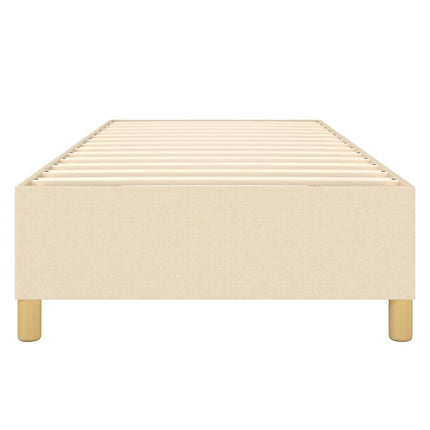 Boxspring sengeramme 90x190 cm stof cremefarvet