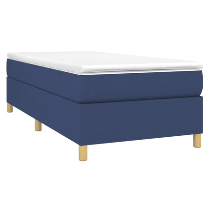 Boxspring sengeramme 90x190 cm stof blå