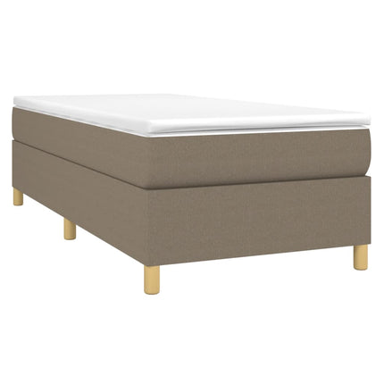 Boxspring sengeramme 90x200 cm stof gråbrun