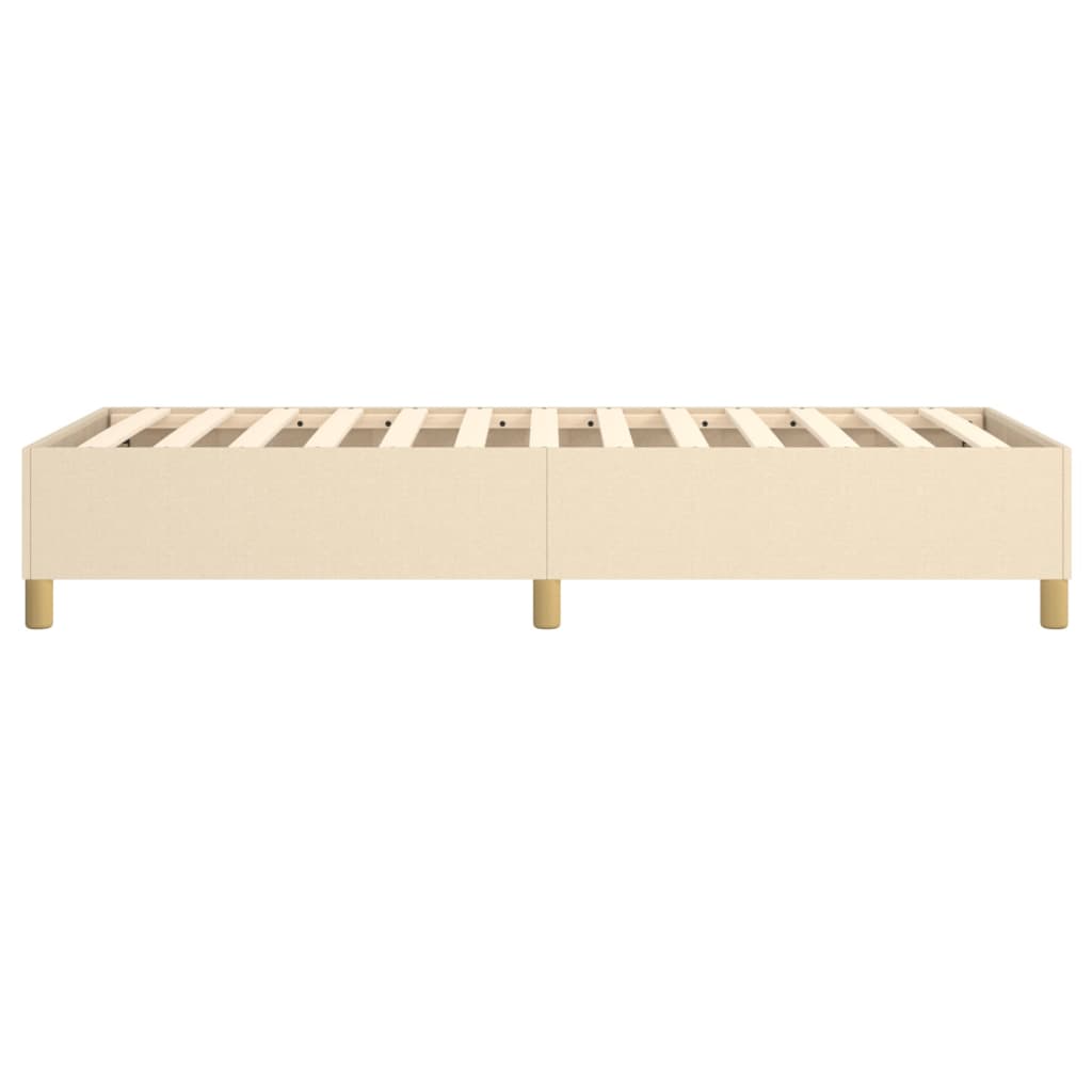 Boxspring sengeramme 90x200 cm stof cremefarvet