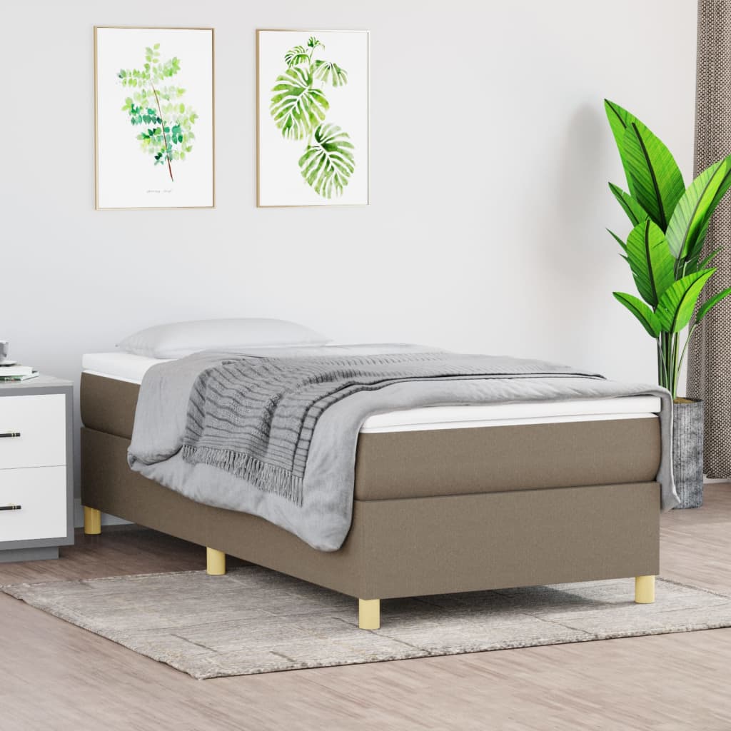 Boxspring sengeramme Taupe 100x200 cm Stof