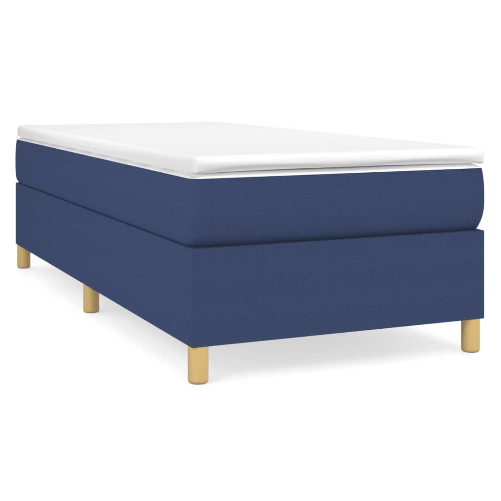 Boxspring sengeramme 100x200 cm stof blå