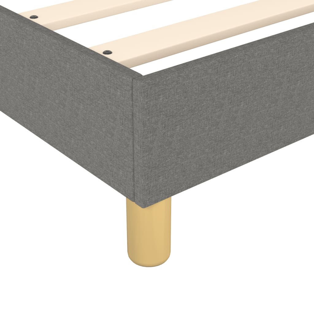 Boxspring sengeramme Mørkegrå 120x200 cm Stof