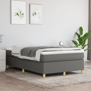 Boxspring sengeramme Mørkegrå 120x200 cm Stof