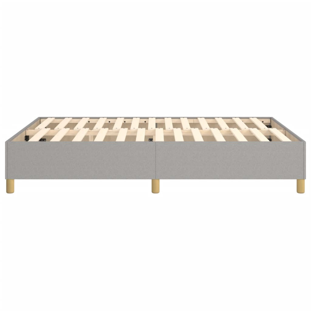Boxspring sengeramme 140x190 cm stof lysegrå