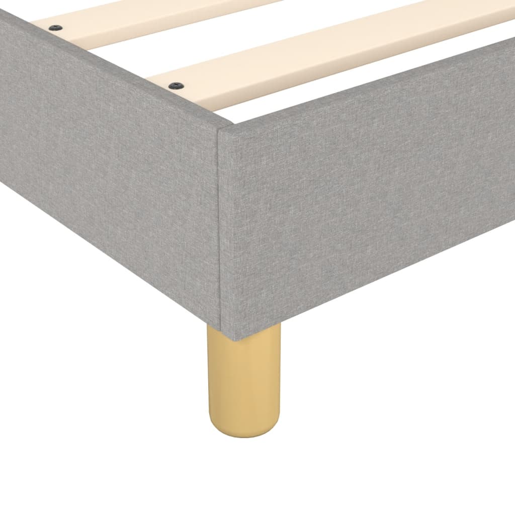 Boxspring sengeramme 140x190 cm stof lysegrå