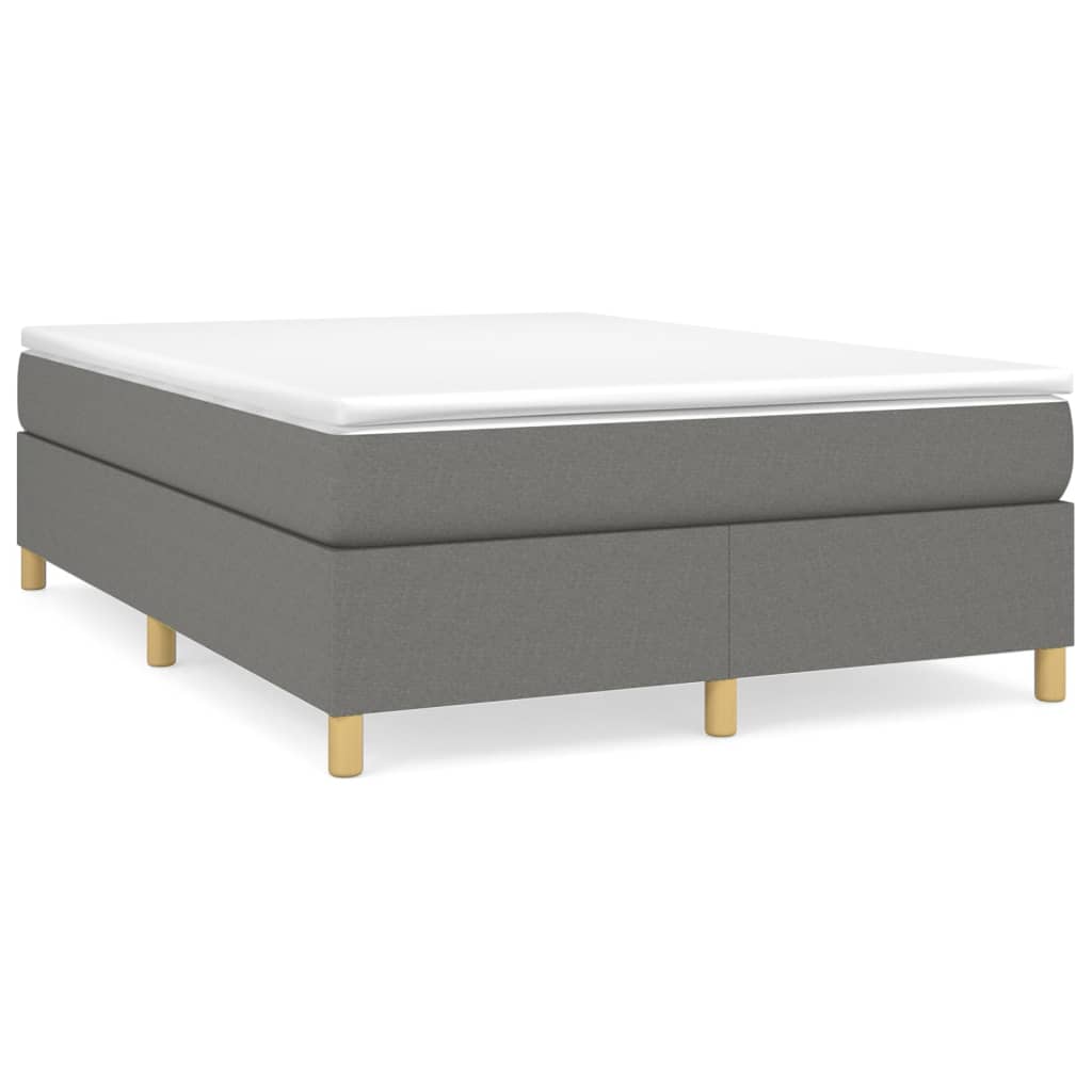 Boxspring sengeramme 140x190 cm stof mørkegrå