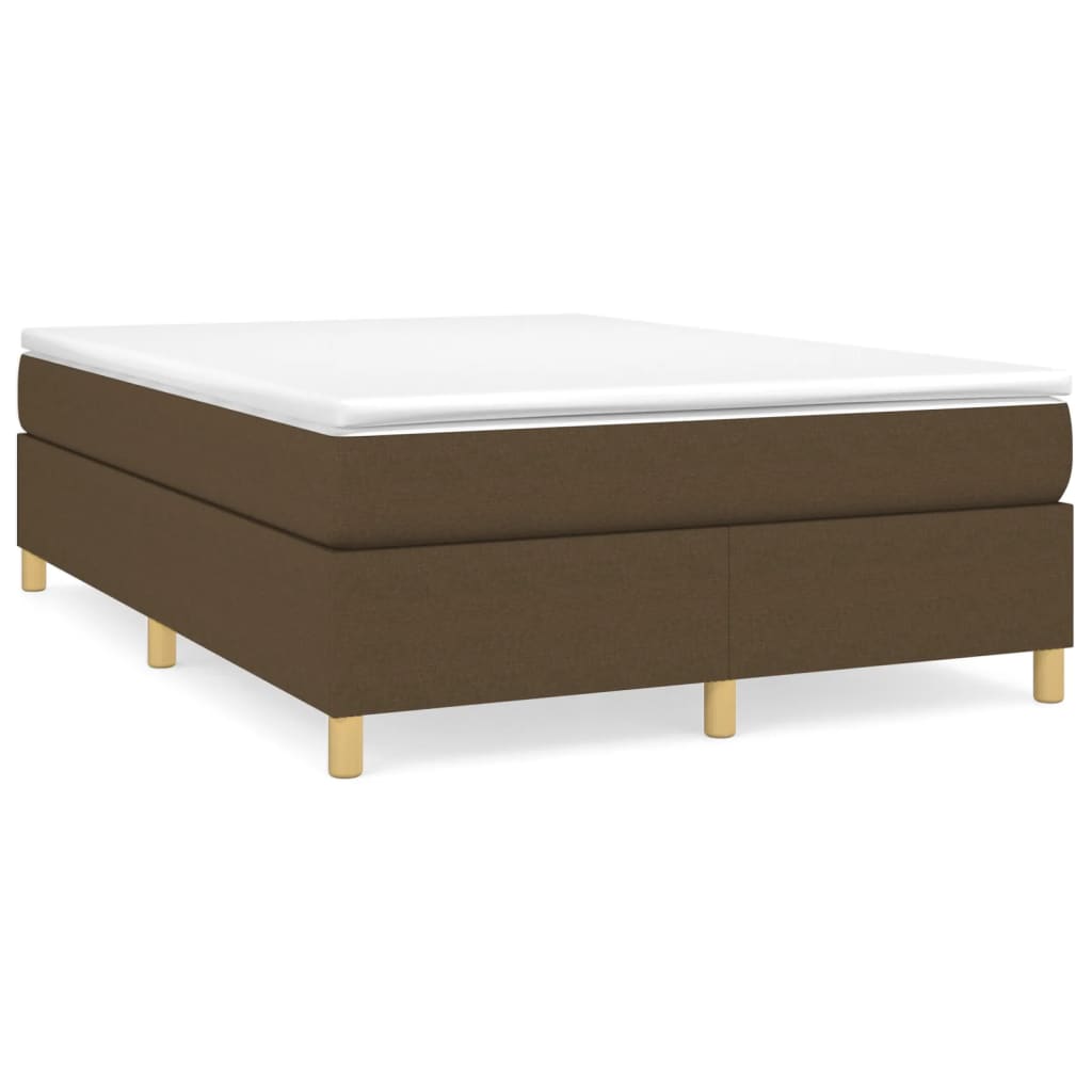 Boxspring sengeramme 140x190 cm stof mørkebrun