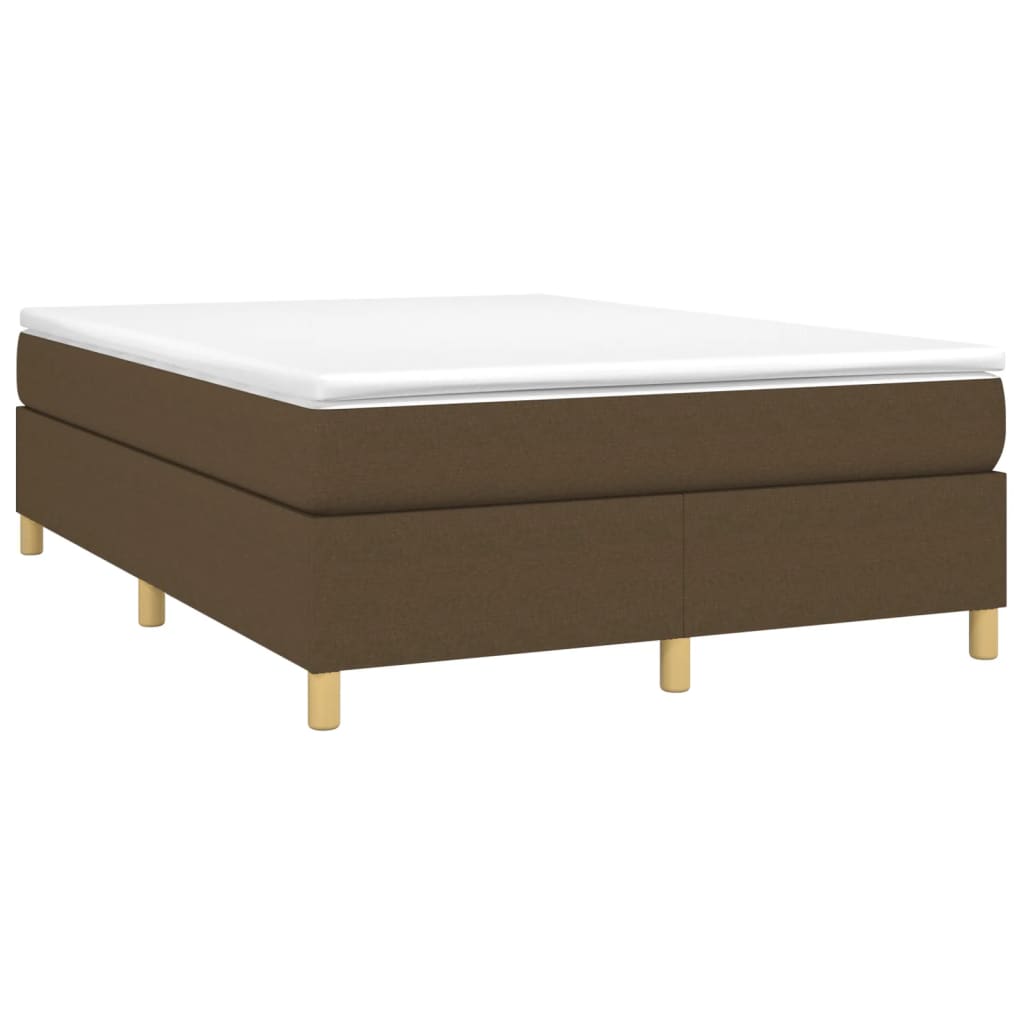 Boxspring sengeramme 140x190 cm stof mørkebrun
