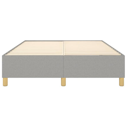 Boxspring sengeramme 140x200 cm stof lysegrå