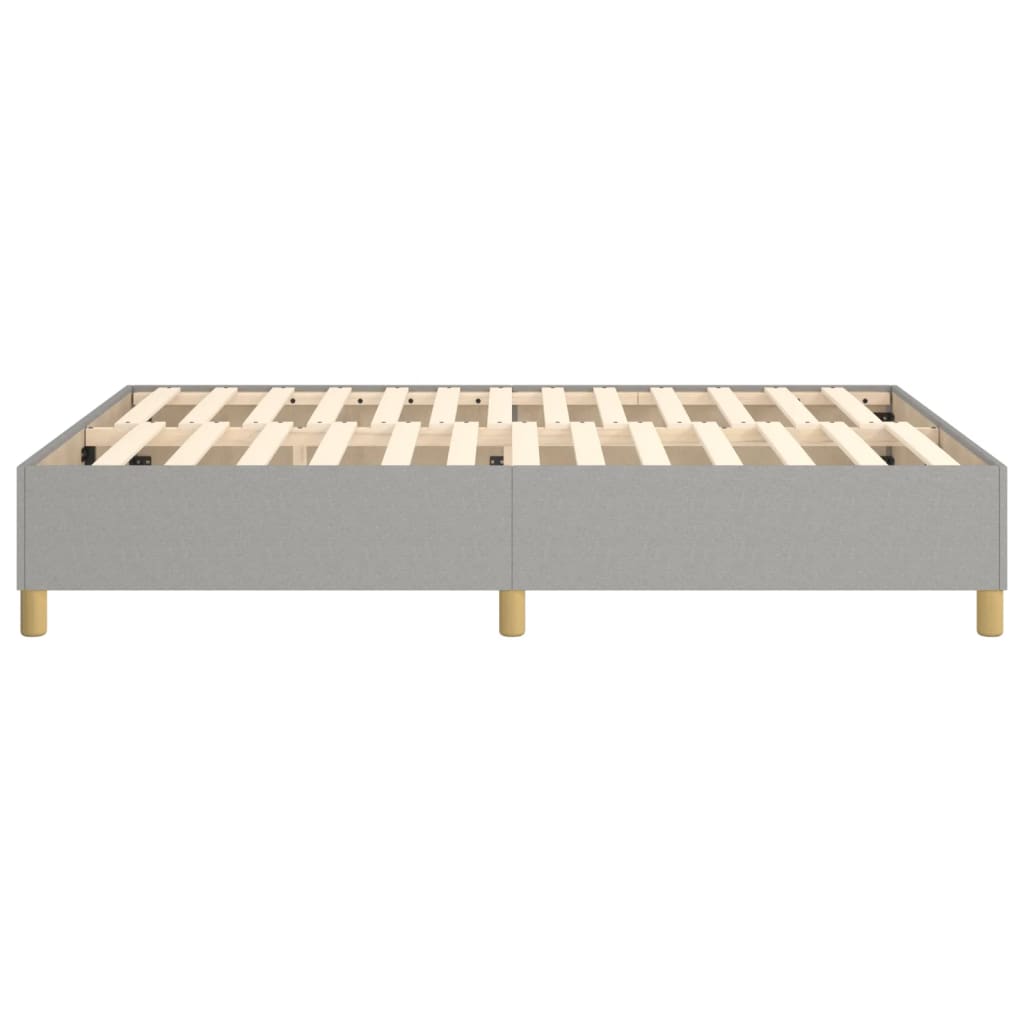 Boxspring sengeramme 140x200 cm stof lysegrå