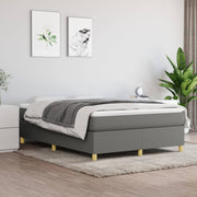 Boxspring sengeramme 140x200 cm stof mørkegrå