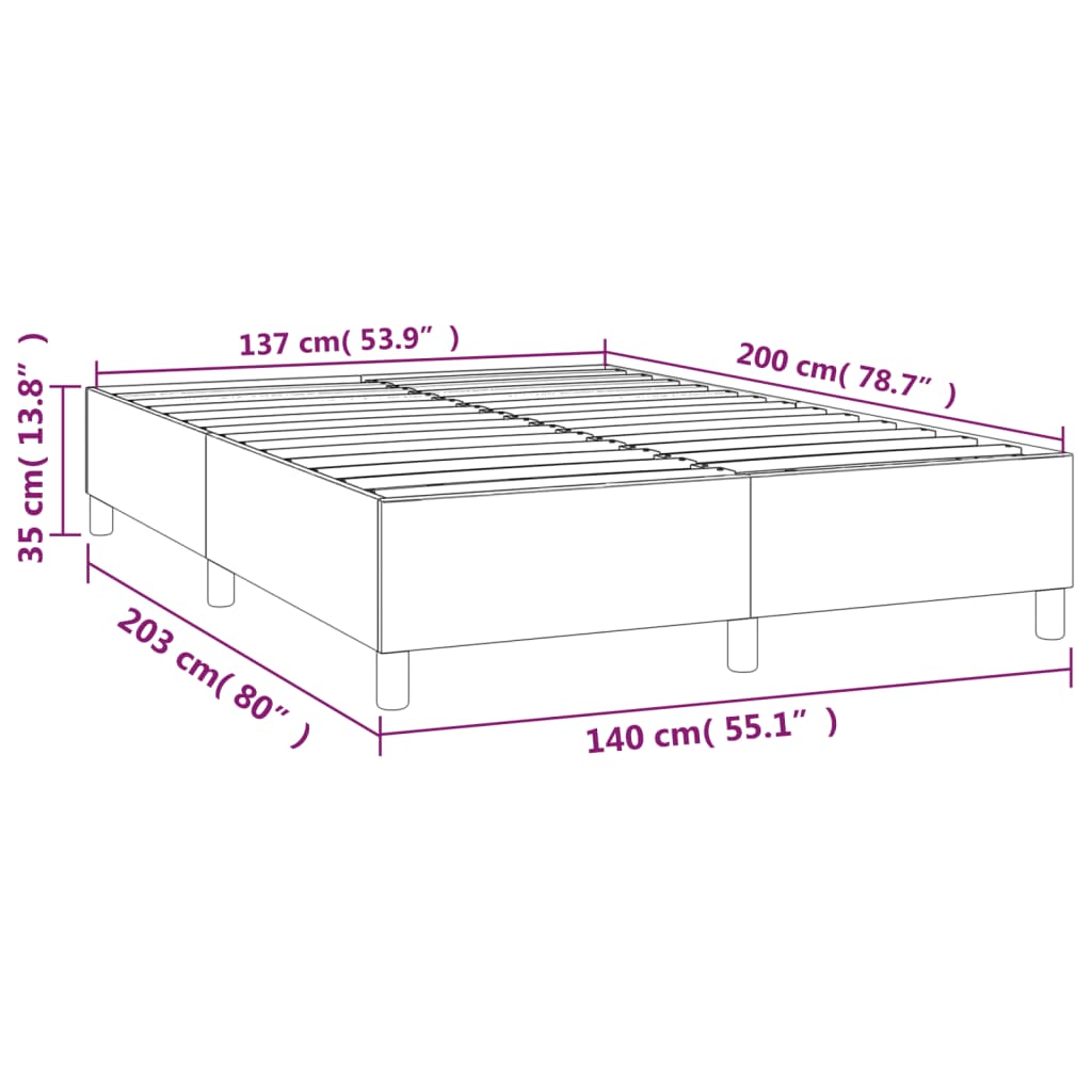 Boxspring sengeramme 140x200 cm stof sort