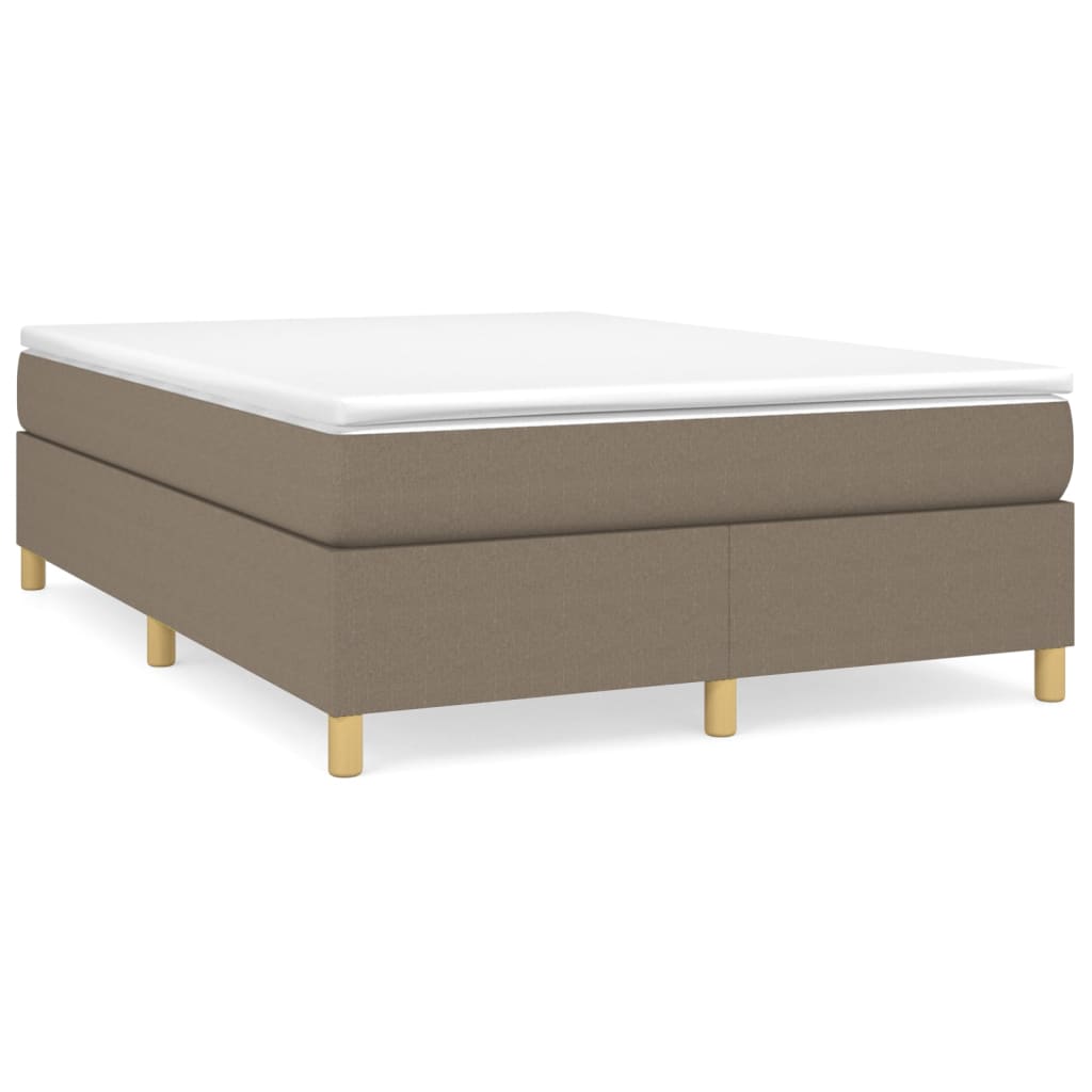Boxspring sengeramme 140x200 cm stof gråbrun