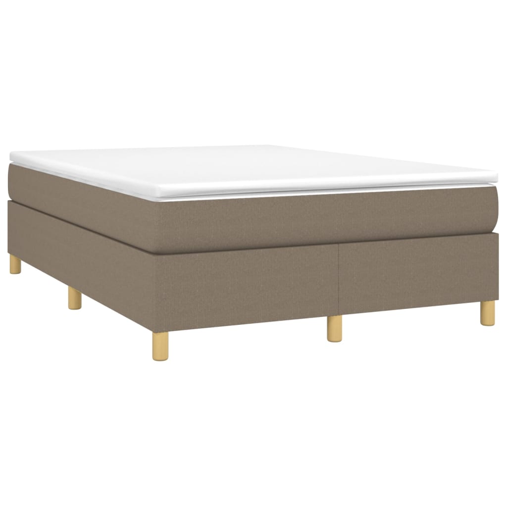 Boxspring sengeramme 140x200 cm stof gråbrun