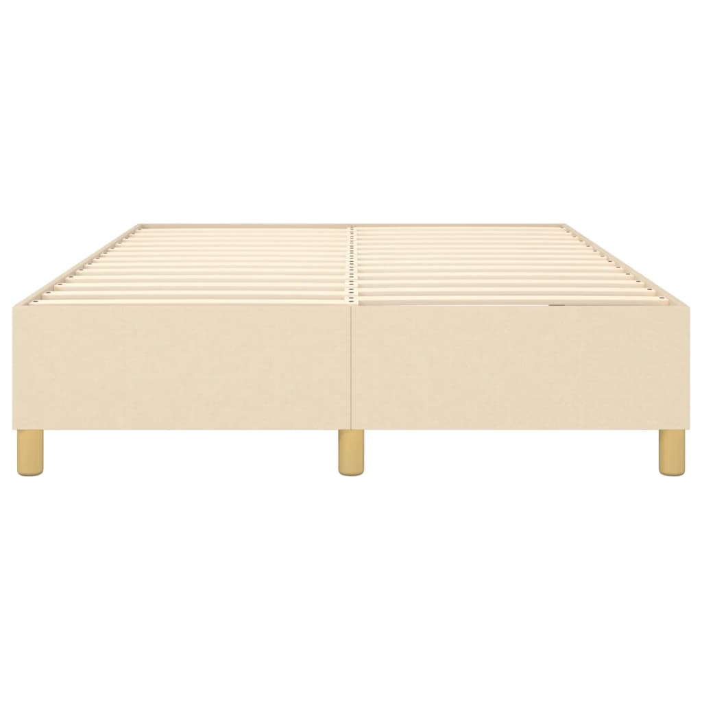 Boxspring sengeramme 140x200 cm stof cremefarvet